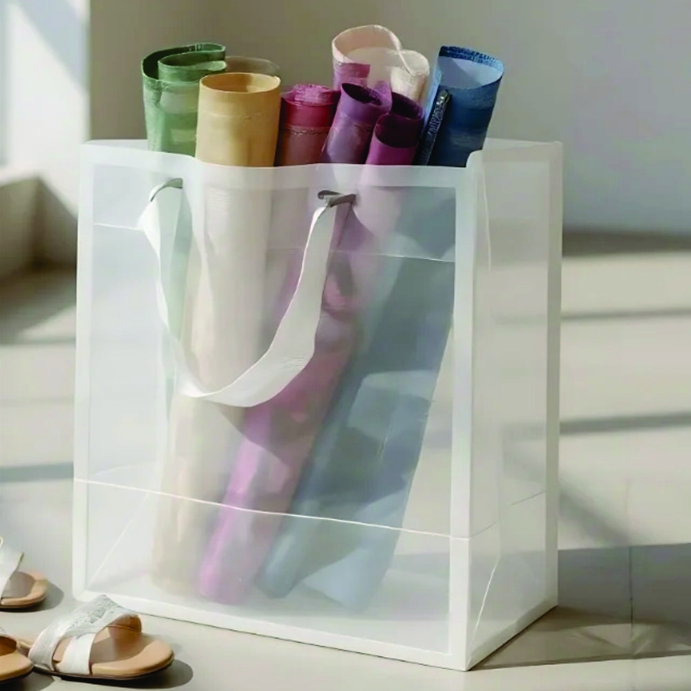 Sacola Transparente PVC com Botão