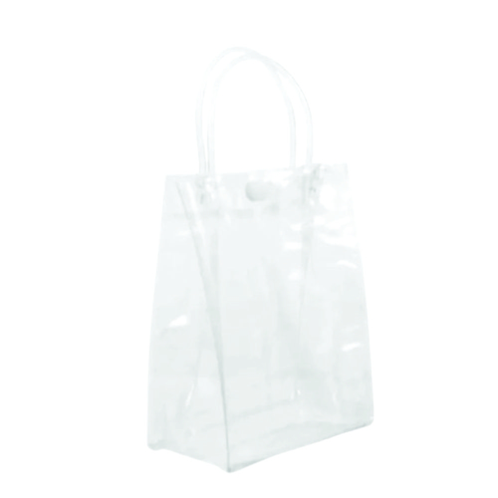 Sacola Transparente com Botão 17x7x23cm-1516z