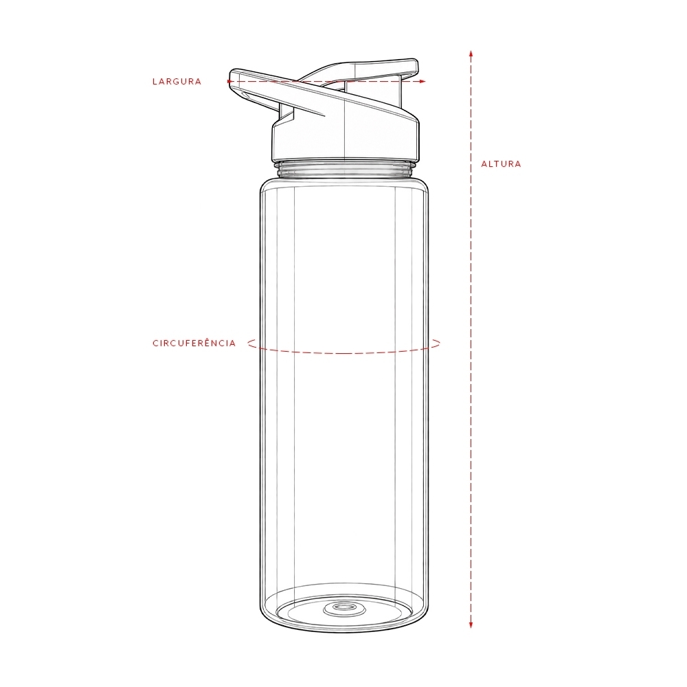 Squeeze Plástico 850ml Personalizado