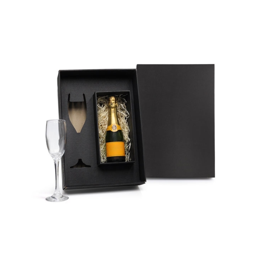 Taça De Vidro Para Champagne 190 Ml Com Espaço Para Garrafa Mini Personalizada-KT-9009K