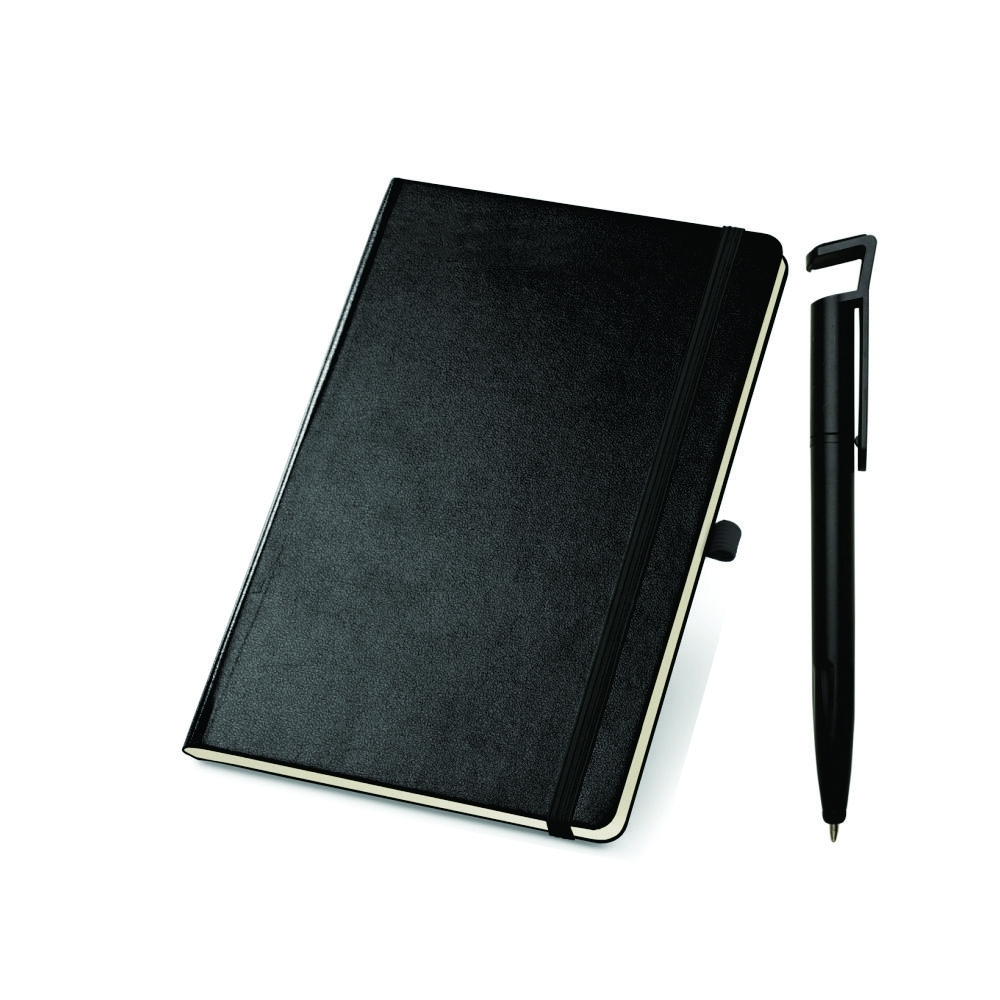 kit de caderno e caneta personalizados PRETO-1220kit-PRE